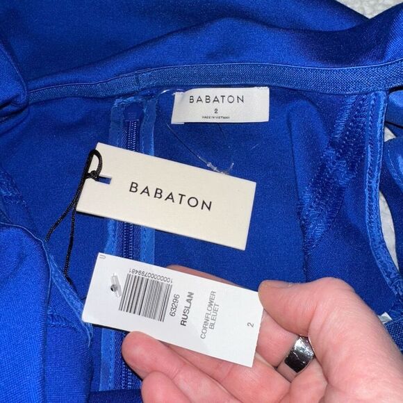Babaton Aritzia Women’s Ruslan Sheath Dress Royal Blue Size 2 NWT - Picture 6 of 12